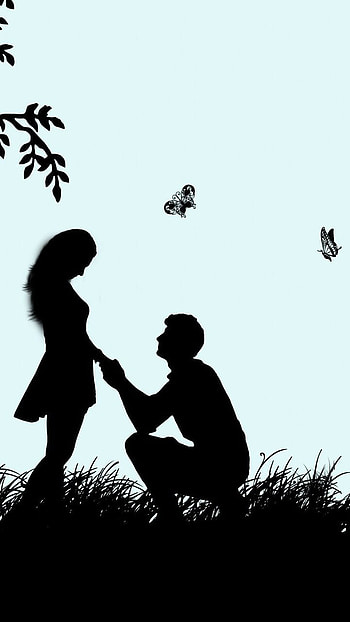 Couple Cartoon, Proposal, Couple HD phone wallpaper