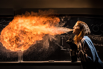Girl With Fire Coming Out Of Her Mouth , fire, chemistry, graphy, smoke, hop, flame HD wallpaper