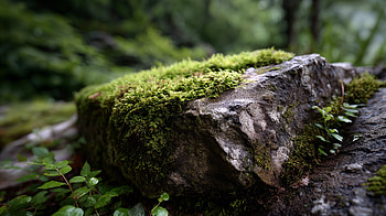 Nature, Moss, Rock, Forest HD wallpaper