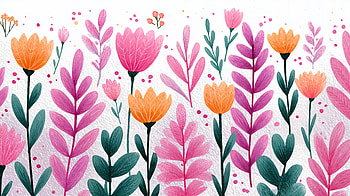 Spring Pattern Floral, flower, floral, pink, orange (Color) HD wallpaper