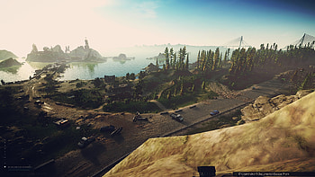 Lighthouse, sky, gun, game, guns, nature, escapefromtarkov, games, water, Escape From tarkov HD wallpaper