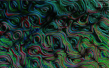 Surface, wavy pattern, green HD wallpaper