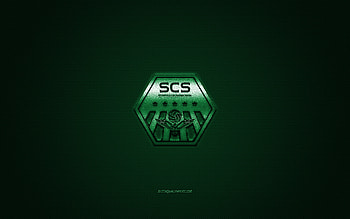 SC Sagamihara, Japanese football club, green logo, green carbon fiber background, J2 League, football, Sagamihara, Japan, SC Sagamihara logo HD wallpaper