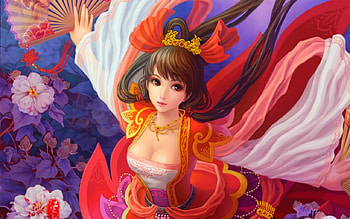Fantasy girl, fantasy, art, woman, fan HD wallpaper