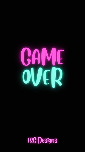 Game Over, neon, gamer, saying, Gaming HD phone wallpaper