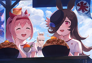 Haru Urara, Uma Musume: Pretty Derby, Anime, Gold Ship (Uma Musume), Rice Shower HD wallpaper