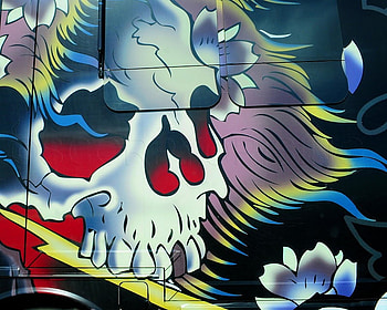 Dark Rider 666, skull, dark rider, ed hardy, truck HD wallpaper