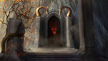 Art, Lock, Dragon, Gate, Goal HD wallpaper