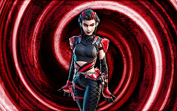 Scarlet Serpent, red grunge background, Fortnite, vortex, Fortnite characters, Scarlet Serpent Skin, Fortnite Battle Royale, Scarlet Serpent Fortnite HD wallpaper