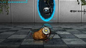 GLaDOS as a potato HD wallpaper