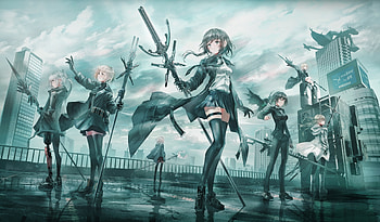 Anime Girl, Girl, Anime, sword, art HD wallpaper