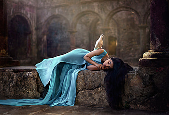 Girl Sleeping Pigeon, girls, model, graphy HD wallpaper