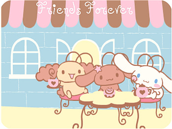 cafe des amis, reichiinya, hello kitty and friends, cinamaroll and friends, cinamaroll HD wallpaper