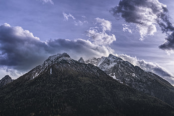 Nature, Sky, Mountains, Clouds, Vertex, Top HD wallpaper