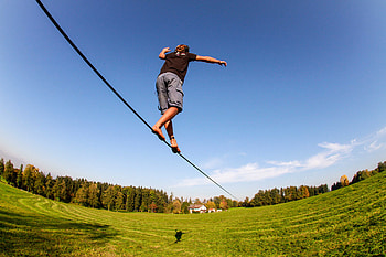 25 meter length, Elephant slacklines, Blue wing, Slackline HD wallpaper