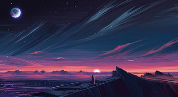 Looking Far Away , artist, artwork, digital-art HD wallpaper