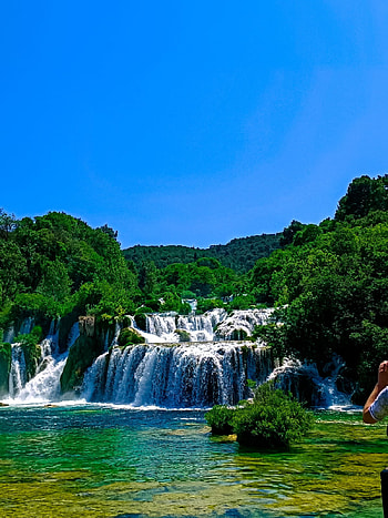 Krka, spring, waterfall, water, park HD phone wallpaper