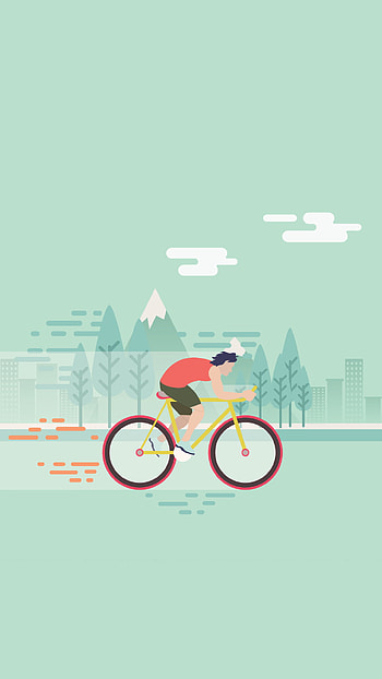 Minimalistic cycling art, smart , Simple yet captivating HD phone wallpaper