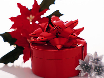 Present for you:D, box, ribbon, christmas, red, present, beautiful, gift, holly HD wallpaper