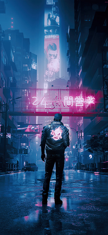 Nightcall, Cyberpunk 2077, Samurai visuals, XS Max HD phone wallpaper