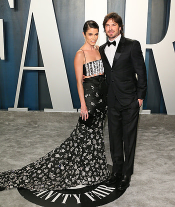 Ian Somerhalder, Nikki Reed, Vanity Fair Oscars party, Glamorous night HD phone wallpaper