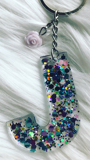 J Name, Glitter, keychain HD phone wallpaper
