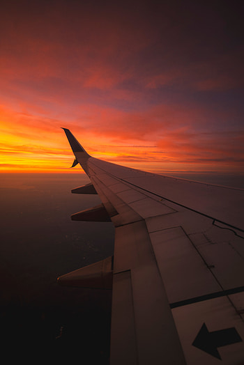 Nature, Sunset, Sky, Flight, Wing, Airplane, Plane HD phone wallpaper