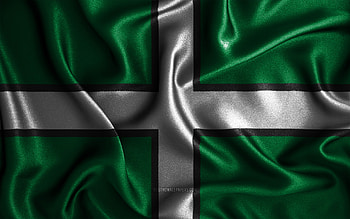 Devon flag, , silk wavy flags, english counties, Flag of Devon, fabric flags, 3D art, Devon, Europe, Counties of England, Devon 3D flag, England HD wallpaper