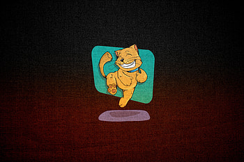 Art, Cat, Happy, Sticker HD wallpaper
