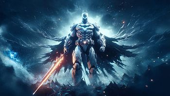 Guardian Of The Icy Future, batman, superheroes, artwork, digital-art, ai HD wallpaper