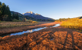 Nature, Rivers, Grass, Mountains, Field HD wallpaper