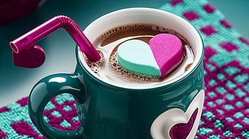 Delightful Hot Cocoa: A Ultra Experience, heart, mug, colorful HD wallpaper