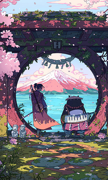 Sakura Gate Samurai — Fantasy , fantasy, samurai HD phone wallpaper