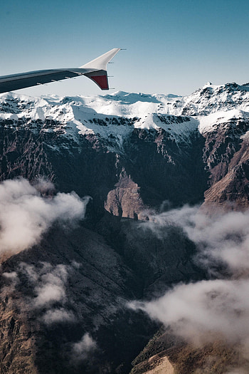 Nature, Mountains, Clouds, Rocks, Airplane, Plane HD phone wallpaper