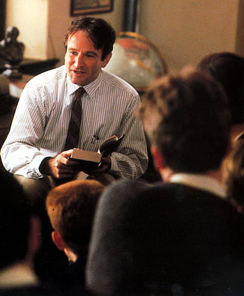 Dead Poets Society, Iconic classroom scenes, Youthful rebellion, Literary masterpiece HD phone wallpaper