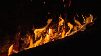 Fire, Bonfire, Dark, Flame, Sparks HD wallpaper