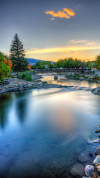 Bridge on river, Reno Nevada, , walk HD phone wallpaper