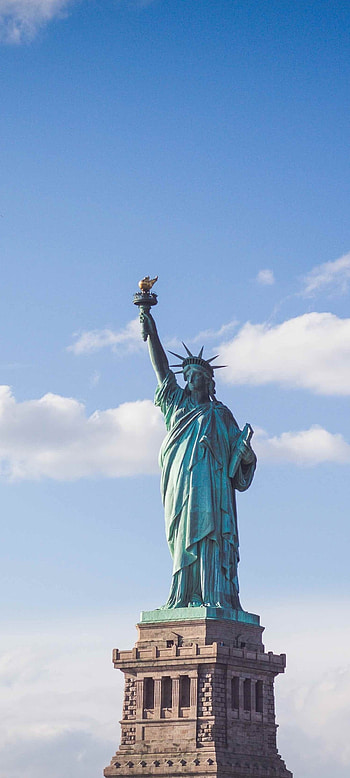 Statue of Liberty USA, sky, symbol, nature, ny, holiday, new york, cloud, americe, world, dom, statue of liberty, , , , travel, architecture HD phone wallpaper