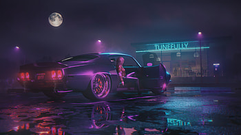 Night Call, neon, artist, artwork, digital-art, artstation HD wallpaper