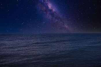 Sky, Sea, Stars, Night, Dark HD wallpaper