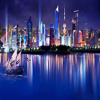 Kuwait towers, , Landmark architecture, Baltana HD phone wallpaper