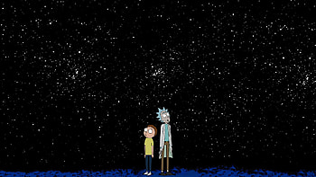 Rick and morty, minimal, night HD wallpaper