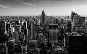New York city in black and white, Holger Wagner graphy, Monochromatic travel, B&W NYC HD wallpaper