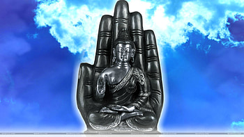 Lord Buddha Seated On Lotus HD wallpaper