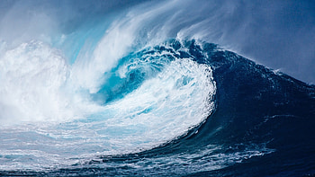 Wave, blue, nature, ocean HD wallpaper