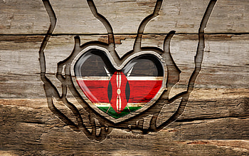 I love Kenya, , wooden carving hands, Day of Kenya, Kenyan flag, Flag of Kenya, Take care Kenya, creative, Kenya flag, Kenya flag in hand, wood carving, african countries, Kenya HD wallpaper