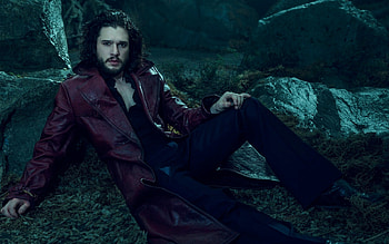 Kit Harington, English actor, graphy, Leather coat HD wallpaper