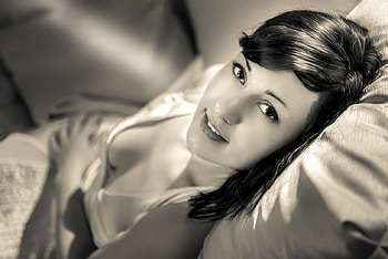 dreamgirl in blackwhite, model, women, girls, dream HD wallpaper