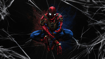 The Iron Spiderman, spiderman, superheroes, artist, artwork, digital-art, artstation HD wallpaper
