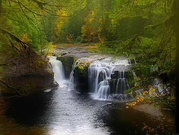 Cascading Waterfall, waterfall, nature HD wallpaper